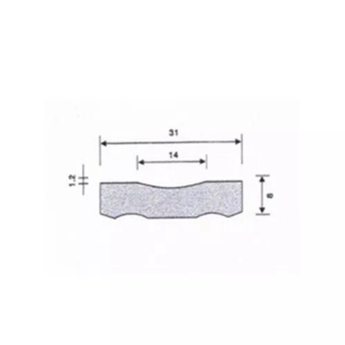 BACKING DE CERAMICA SB 603 CONCAVE 14 (CAIXA COM 6 MT)