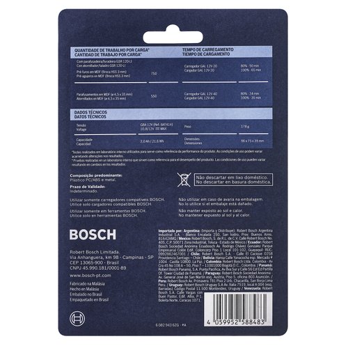 Bateria Bosch 12V GBA 12V 2,0 Ah