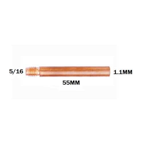 Bico de Contato para Tocha MIG E-CU 1.1MM -5/16X55MM REF. SB052
