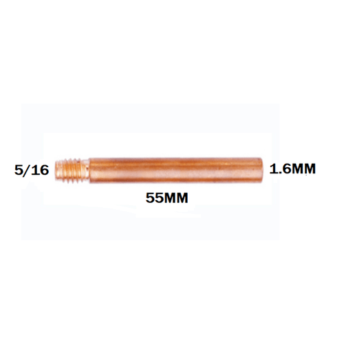 Bico de Contato para Tocha MIG E-CU 1.6MM -5/16X55MM REF. SB054