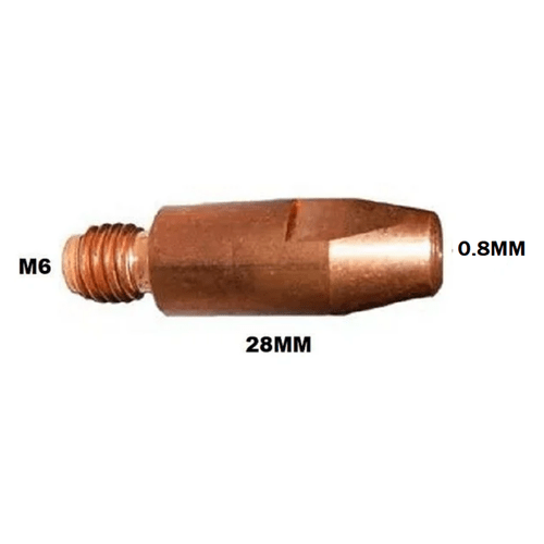 Bico de Contato para Tocha MIG / MAG E-CU 0.8MM -M6X28MM