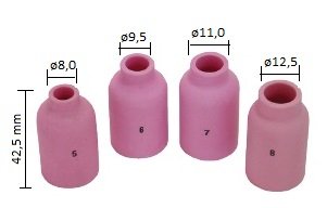 Bocal de Cerâmica TIG 54N18  GR.4 Para Tocha TIG