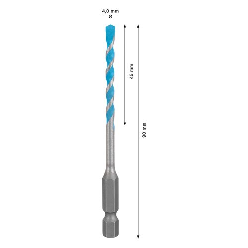 Broca Bosch EXPERT HEX-9 Multiconstruction Ø4x45x90mm