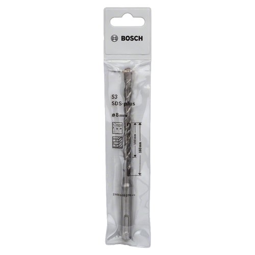 Broca Bosch SDS Plus-1 para concreto Ø8 x 100 x 160 mm