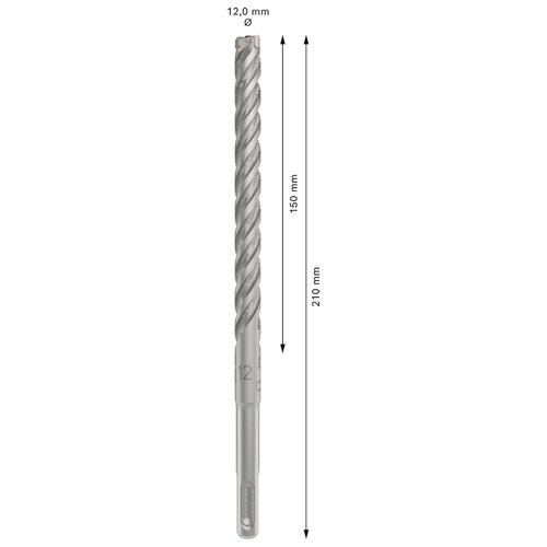 Broca Bosch SDS plus-5X para concreto Ø12 x 150 x 210 mm