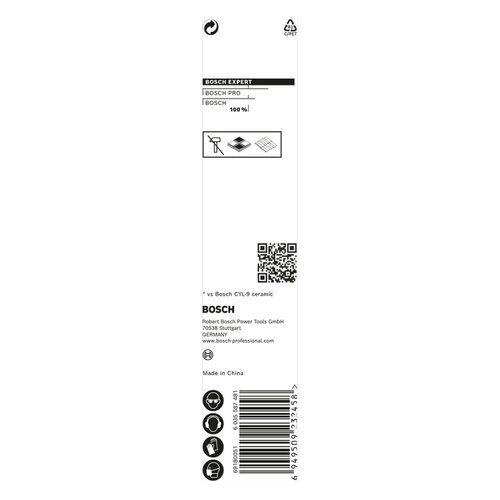 Broca para porcelanato Bosch EXPERT HEX-9 Hard Ceramic 10x90mm