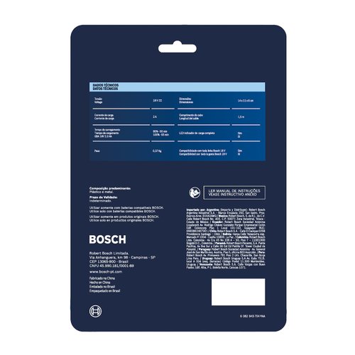 Carregador de bateria Bosch 18V GAL 18V-20 Bivolt