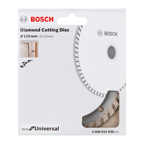 Disco diamantado turbo Bosch ECO For Universal 115 x 22,23 x 2,0 x 7 mm 01 peça