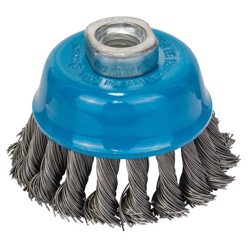 Escova de aço copo Bosch arame trançado 75mm
