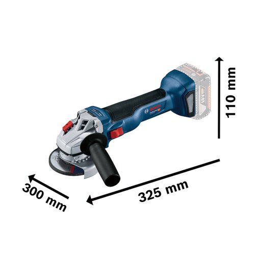 Esmerilhadeira angular a bateria 5" Bosch GWS 18V-10, 18V SB
