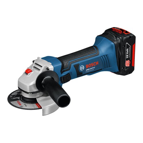 Esmerilhadeira angular Bosch GWS 18 V-LI, 2 baterias e maleta