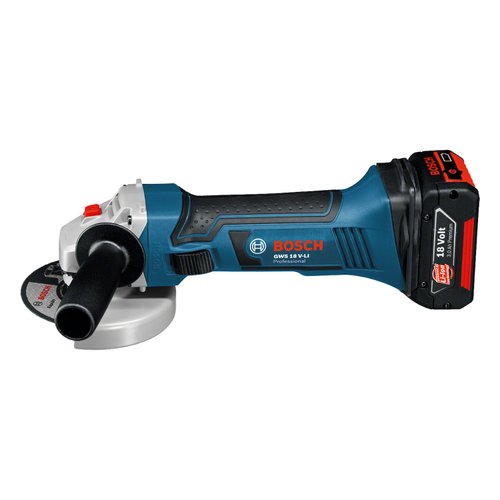 Esmerilhadeira angular Bosch GWS 18 V-LI, 2 baterias e maleta
