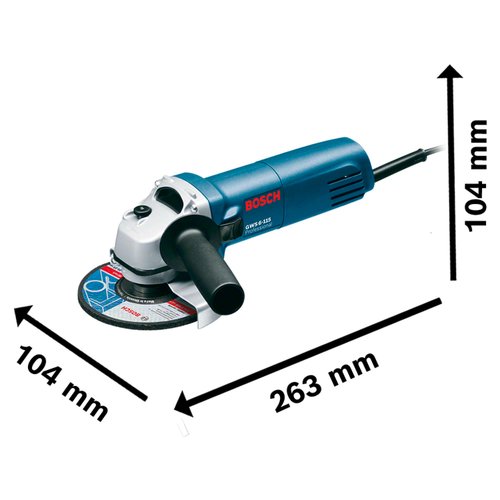 Esmerilhadeira angular de 4 1/2" Bosch GWS 6-115 670W 220V