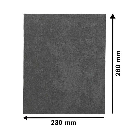 Folha de lixa Bosch Black for Stone; 230x280mm G320