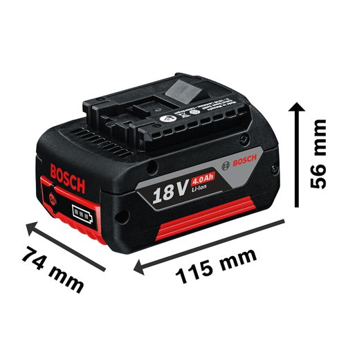 Kit de 2 Baterias GBA 18V 4Ah + Carregador de baterias Bosch GAL 18V-40 Bivolt