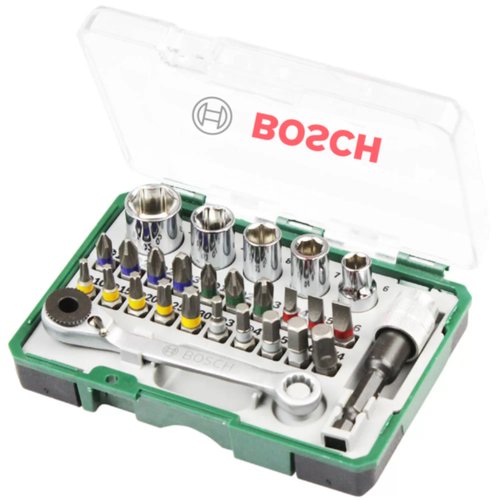 Kit de pontas e soquetes para parafusar Bosch com 27 peças
