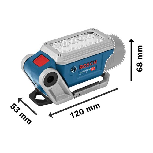 Lanterna led à bateria Bosch GLI 12V-330, 12V SB, 10 LEDs
