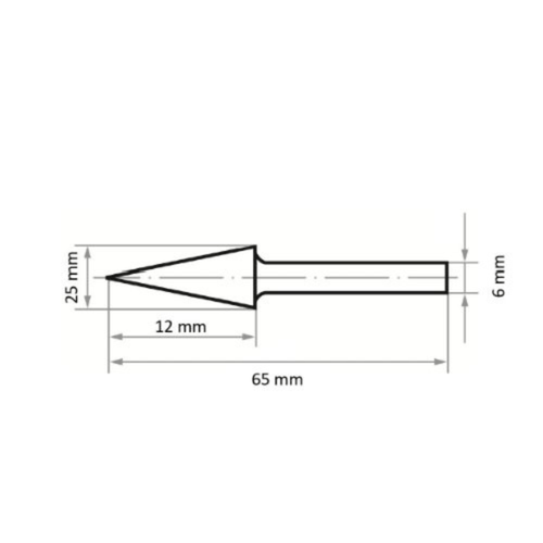 Lima Rotativa Fresa Cônica Ponta em Bico SKM 1225.06 - Diâmetro 12mm Lukas