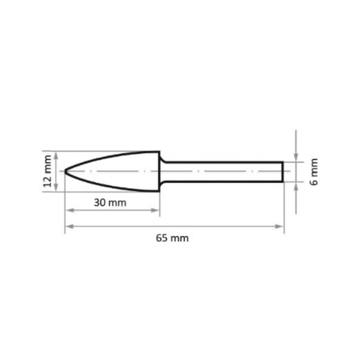 Lima Rotativa Fresa Projéctil SPG 1230.06 - Diâmetro 12mmx30 Lukas