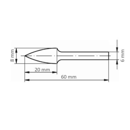 Lima Rotativa Fresa Projéctil SPG 0820.06 - Diâmetro 08mm Lukas