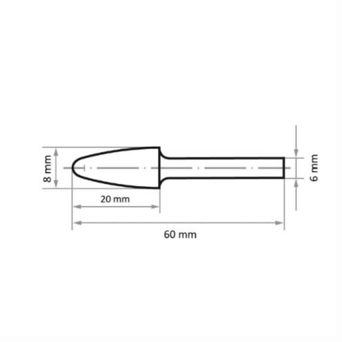 Lima Rotativa Fresa Árvore RBF 0820.06 - Diâmetro 08mm Lukas