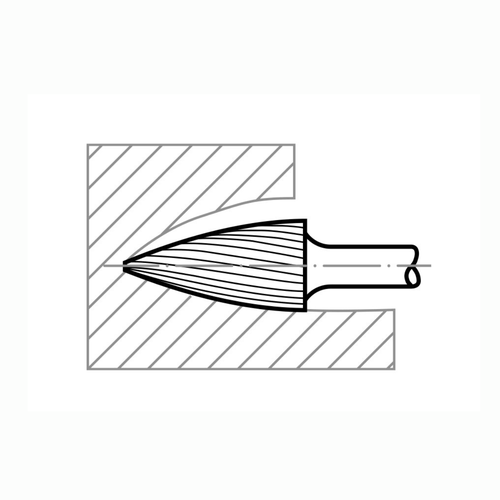 Lima Rotativa Fresa Projéctil SPG 0820.06 - Diâmetro 08mm Lukas