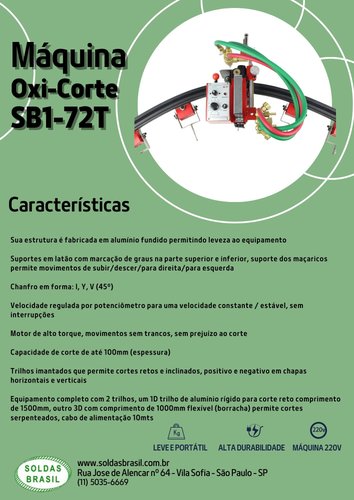 Máquina de Oxi-Corte SB-72T