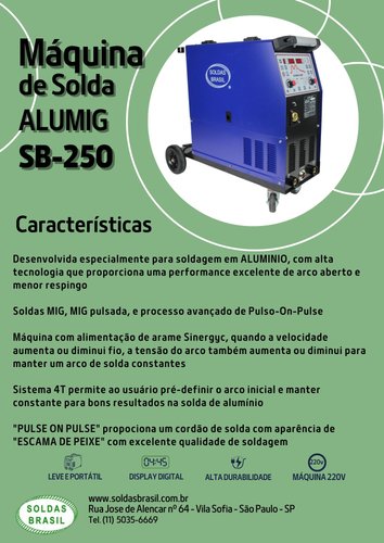 Máquina de Solda ALUMIG  25OP  220 V