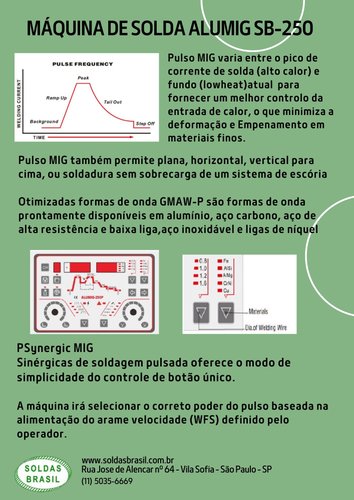 Máquina de Solda ALUMIG  25OP  220 V