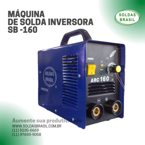 Máquina de Solda Inversora SBARC 160A 220V Monofásico