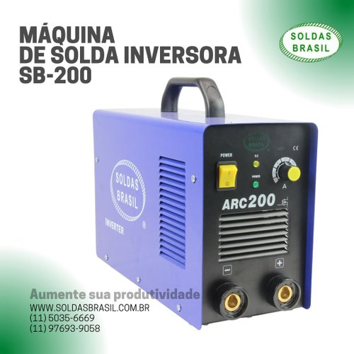 Máquina de Solda Inversora SBARC 200A 220V Monofasico