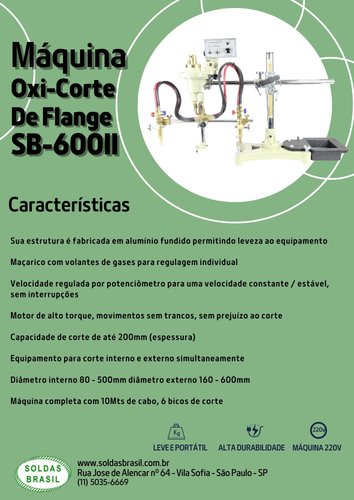 Máquina Oxi-Corte de Flange SB2-600-II