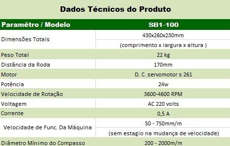 Máquina Oxi-Corte SB1-100 Com 2 Trilhos de Aço 1,80 MT