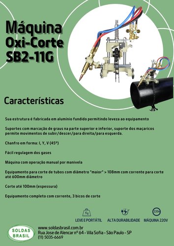 Máquina Oxi-Corte Tubo Manual SB2-11G