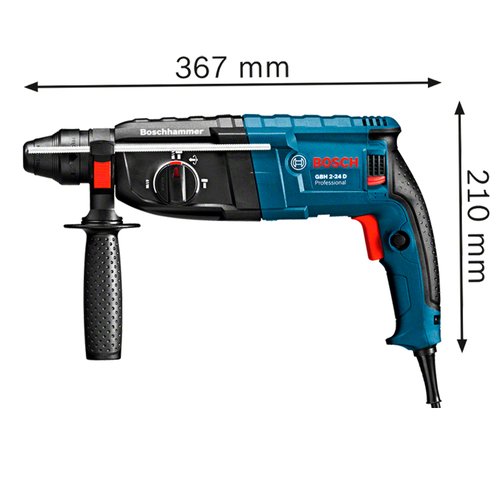 Martelete rompedor Bosch GBH 2-24 D 820W 220V em maleta