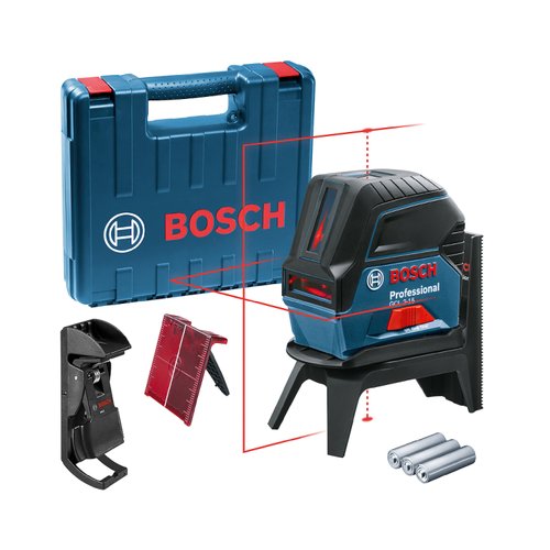 Nível a laser com linhas e pontos Bosch GCL 2-15 15m, em maleta