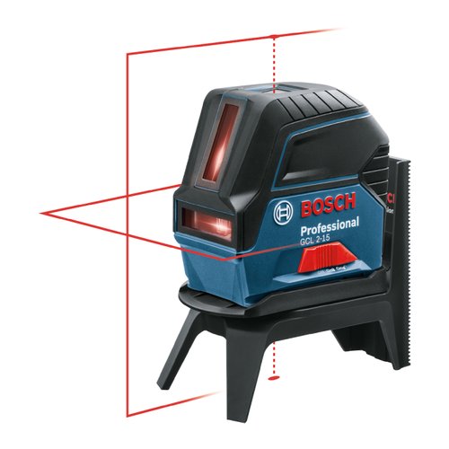 Nível a laser com linhas e pontos Bosch GCL 2-15 15m, em maleta