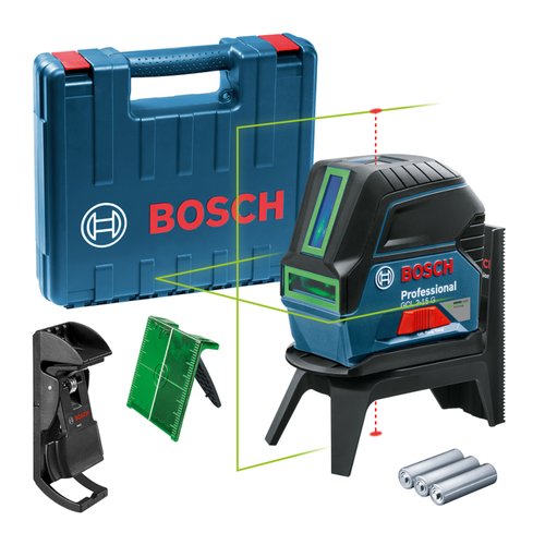 Nível a laser verde Bosch GCL 2-15 G 15m, suporte e maleta