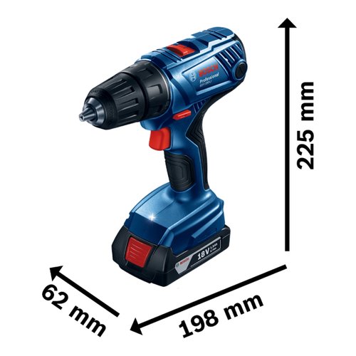 Parafusadeira Furadeira Bosch GSR 180 LI 18V 2 baterias e maleta