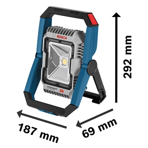 Refletor led à bateria Bosch GLI 18V-1900, 18V SB, 1900 lúmens