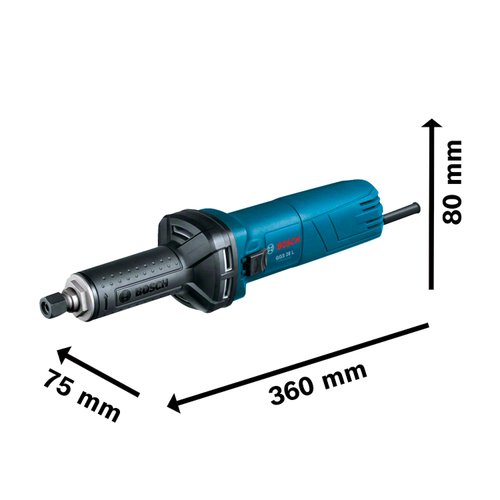 Retífica reta Bosch GGS 28 L, 500W, 220V com 2 chaves