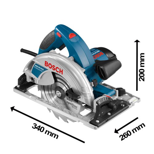 Serra Circular Bosch GKS 65 GCE 1800W 220V 1 Disco e Guia