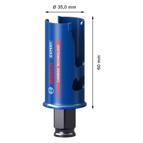 Serra copo Bosch EXPERT Construction Material 35 mm, 1 3/8"