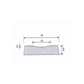 BACKING DE CERAMICA SB WT-604 - CONCAVE 18 (COM 12 MT)