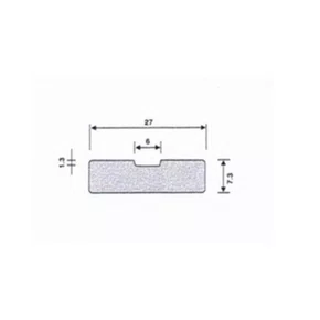 BACKING DE CERAMICA WT-404 - RETANGULAR 06 Caixa com 6 Metros