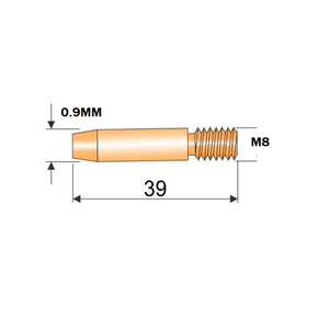 Bico de Contato para Tocha MIG / MAG E-CU 0.9MM -M8X39MM REF. SB031