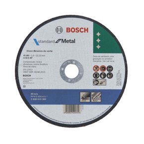 Disco de Corte Bosch Standard for Metal 180x1,6mm Reto