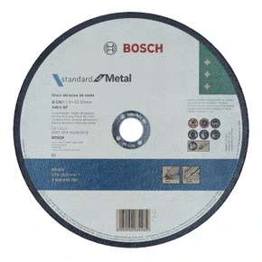 Disco de Corte Bosch Standard for Metal 230x1,9mm Centro Reto