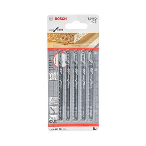 Lâmina serra tico tico Bosch T144D Speed for wood 5 peças