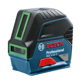 Nível a laser verde Bosch GCL 2-15 G 15m, suporte e maleta